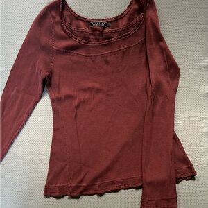 Peruvian Connection Women's Long Sleeve Top 100 Percent Pima Cotton Size Large